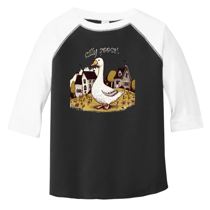 Cute Silly Goose Gift for Her Funny Goose Trendy Toddler Fine Jersey T-Shirt