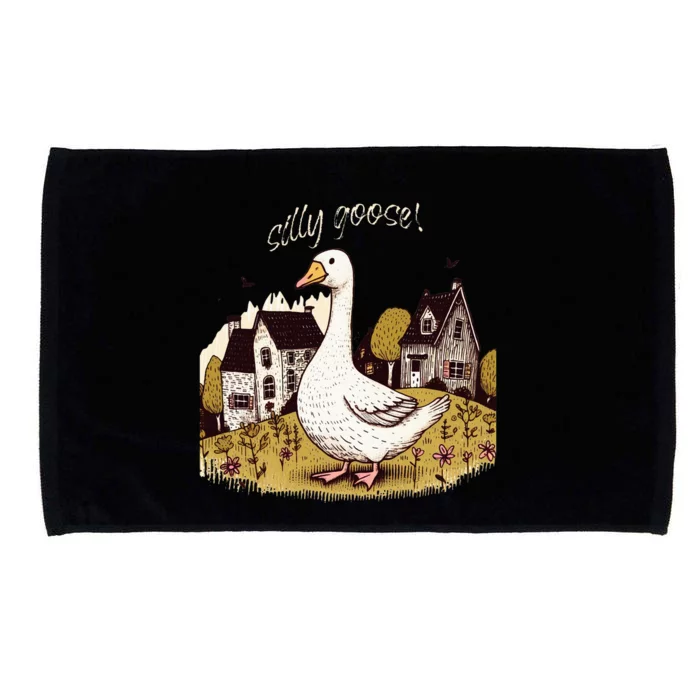 Cute Silly Goose Gift for Her Funny Goose Trendy Microfiber Hand Towel