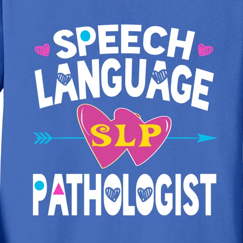 Cute Slp Gift Speech Language Pathologist Funny Gift Therapy Gift Kids Long Sleeve Shirt