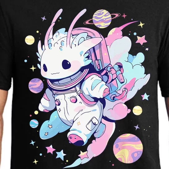 Cute Space Galaxy Axolotl Pastel Goth Aesthetic Nu Goth Pajama Set