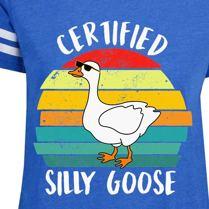 Certified Silly Goose Funny Goose Lover Farmer Farm Life Enza Ladies Jersey Football T-Shirt