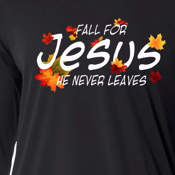 Christian Sayings Gifts Halloween Fall For Jesus Religious Cooling Performance Long Sleeve Crew