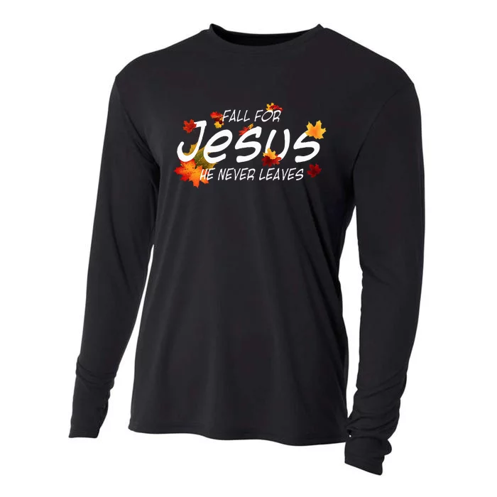 Christian Sayings Gifts Halloween Fall For Jesus Religious Cooling Performance Long Sleeve Crew