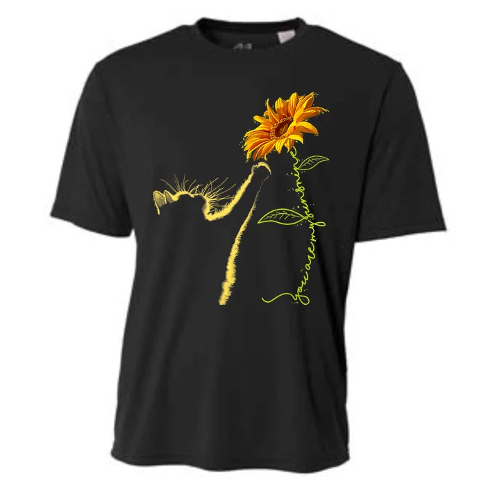 Cat Sunflower Gifts For Cat Lovers Cat Mom Cat Lady Cooling Performance Crew T-Shirt