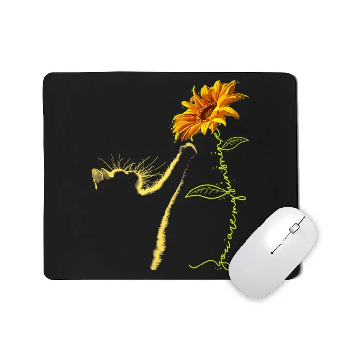 Cat Sunflower Gifts For Cat Lovers Cat Mom Cat Lady Mousepad