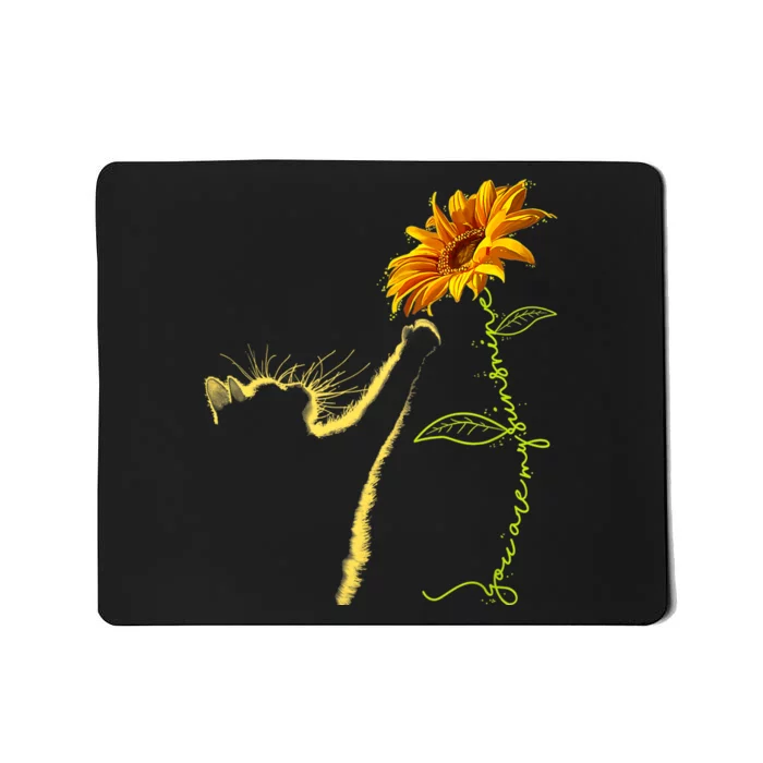 Cat Sunflower Gifts For Cat Lovers Cat Mom Cat Lady Mousepad