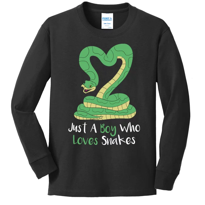 Cute Snake Gift Girl Boy Boa Constrictor Kids Long Sleeve Shirt