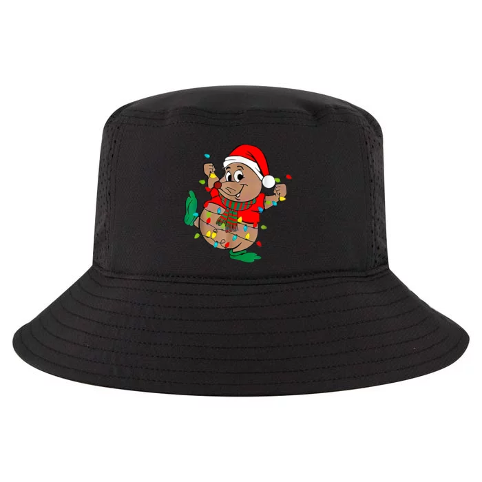 Cute Santa Gus Christmas Lights Cool Comfort Performance Bucket Hat