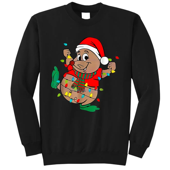 Cute Santa Gus Christmas Lights Tall Sweatshirt