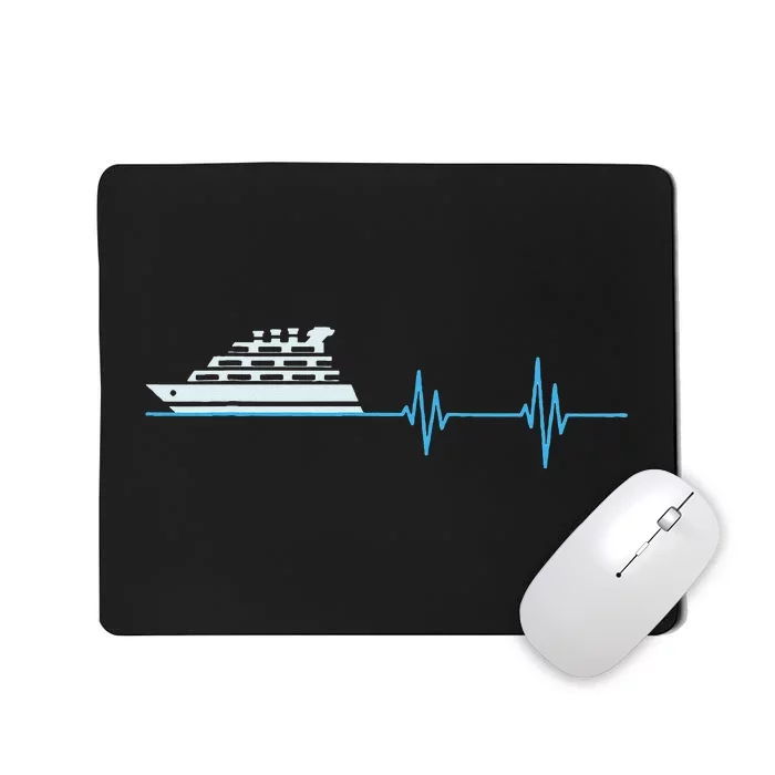 Cruise Ship Heartbeat Boat Vacation Cruising Ship Mousepad