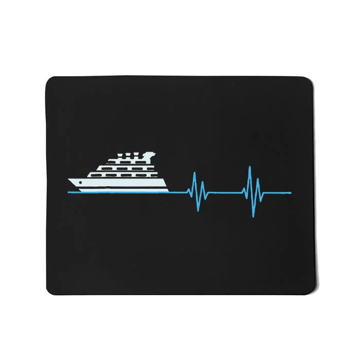 Cruise Ship Heartbeat Boat Vacation Cruising Ship Mousepad