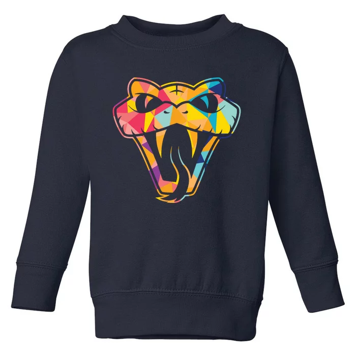 Colorful Snake Head Serpent Toddler Sweatshirt