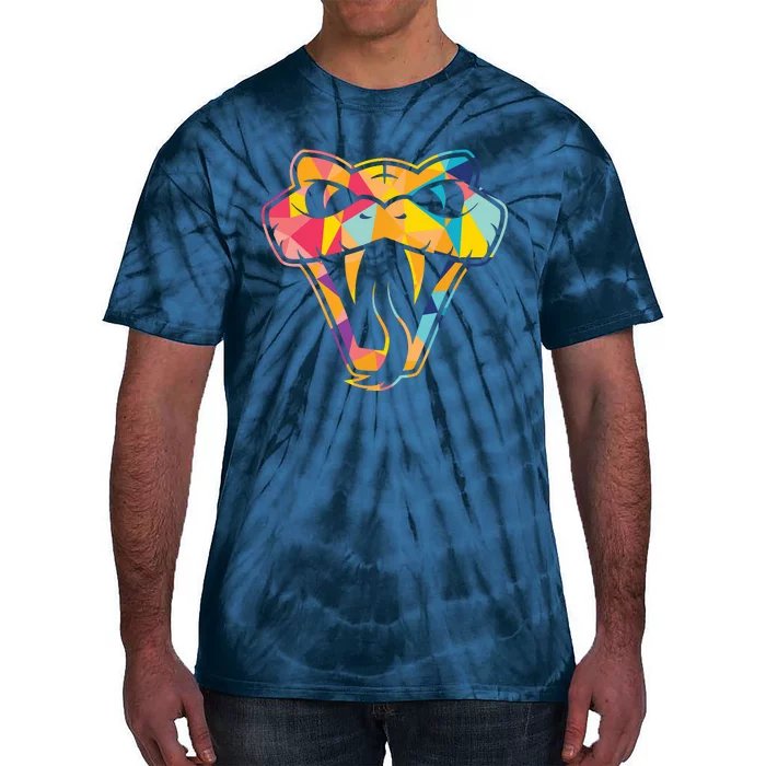 Colorful Snake Head Serpent Tie-Dye T-Shirt