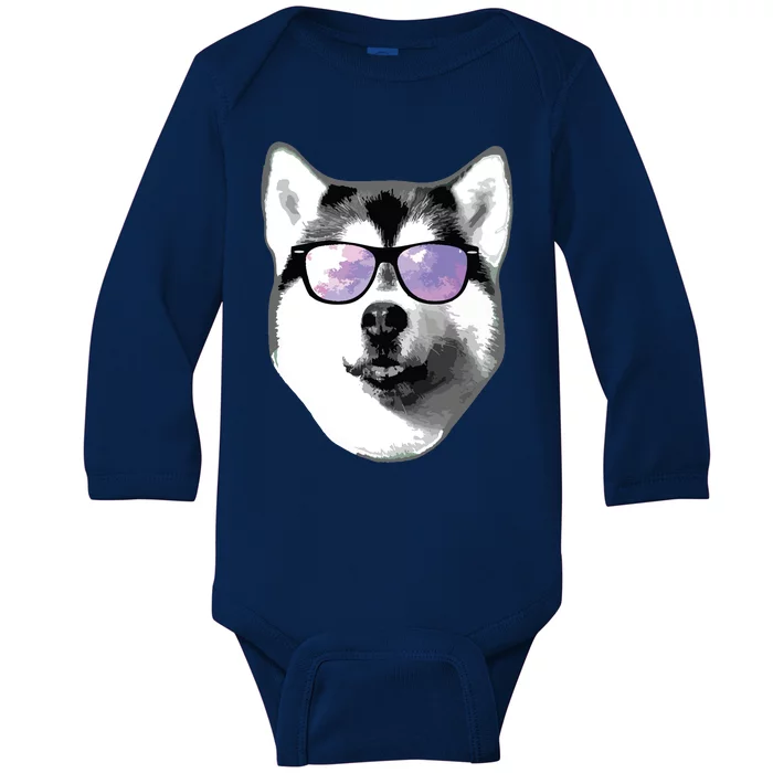 Cool Siberian Husky T Gift For Men Women Boy Girl Baby Long Sleeve Bodysuit