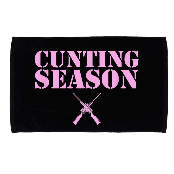 Cunting Season Hunting Counting Season Funny Microfiber Hand Towel