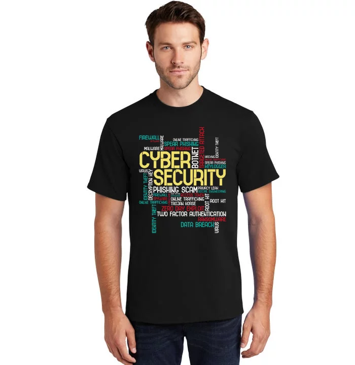 Cyber Security Hacker It Analyst Computer Programmer Tall T-Shirt