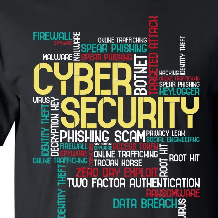 Cyber Security Hacker It Analyst Computer Programmer Tall T-Shirt