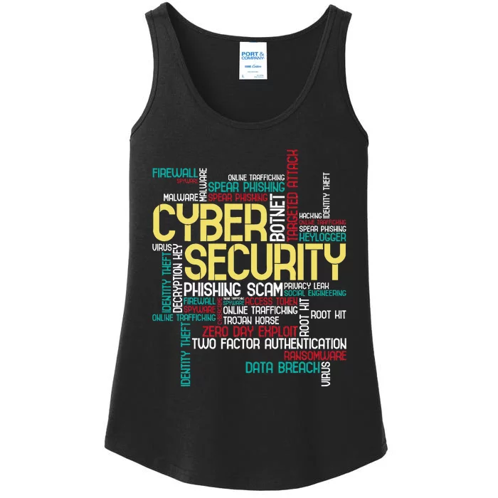 Cyber Security Hacker It Analyst Computer Programmer Ladies Essential Tank