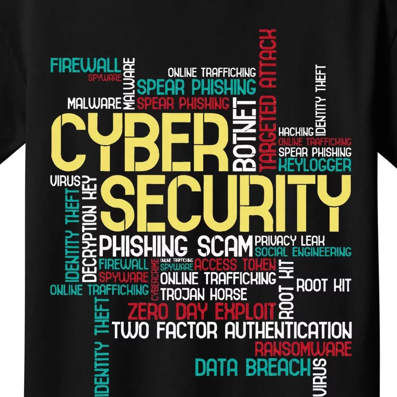 Cyber Security Hacker It Analyst Computer Programmer Kids T-Shirt