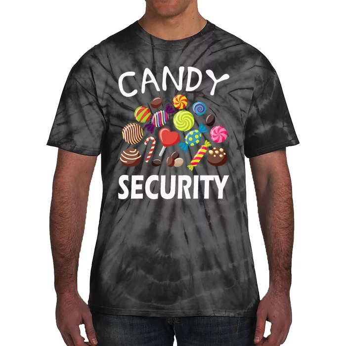 Candy Security Halloween Costume Party Tie-Dye T-Shirt