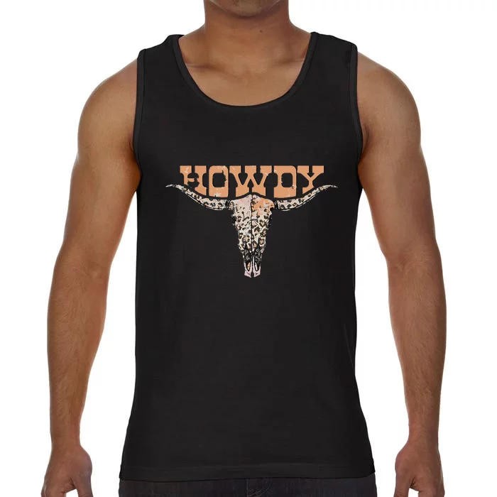 Cow Skull Howdy Western Punchy Vintage Comfort Colors® Tank Top