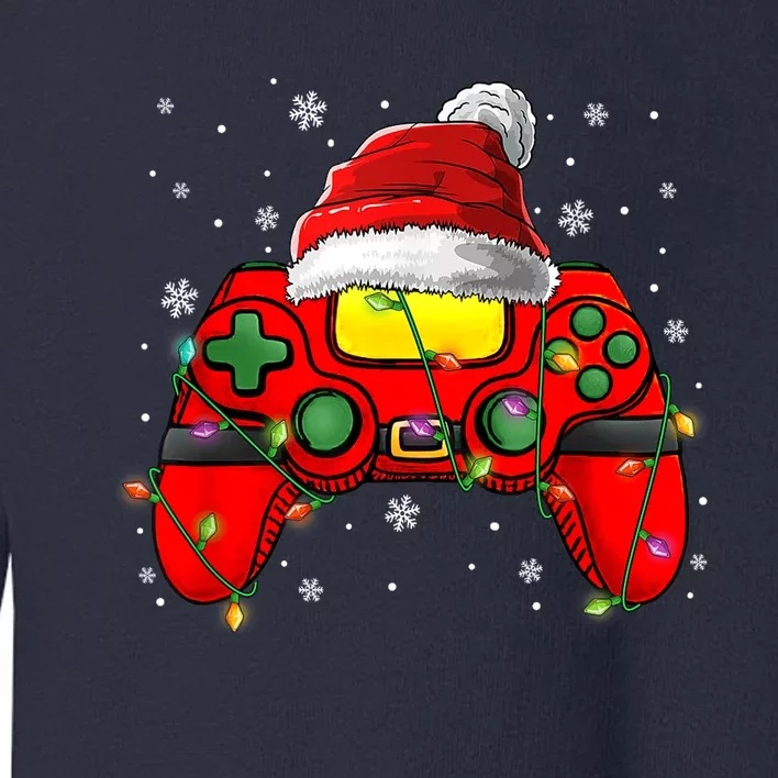 Christmas Santa Hat Video Game Controller Gamer Boy Teens Toddler Sweatshirt