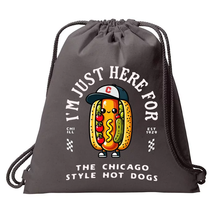 Chicago Style Hot Dog Lover Chicago Foodie Drawstring Bag