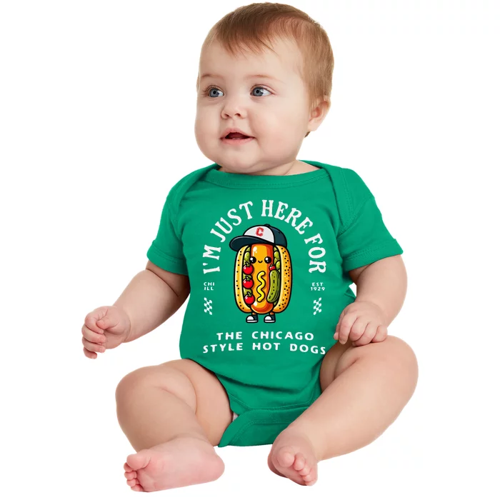 Chicago Style Hot Dog Lover Chicago Foodie Baby Bodysuit