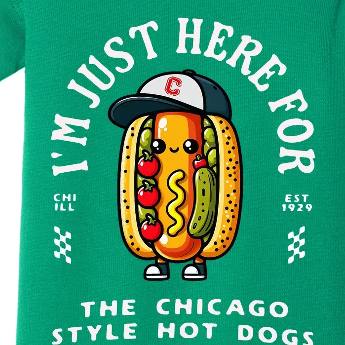 Chicago Style Hot Dog Lover Chicago Foodie Baby Bodysuit