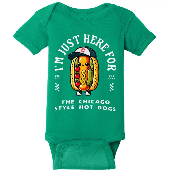 Chicago Style Hot Dog Lover Chicago Foodie Baby Bodysuit