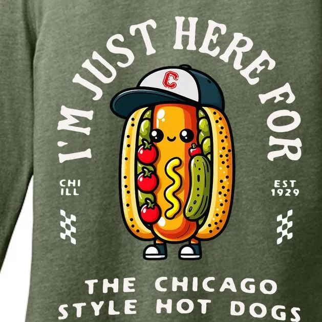 Chicago Style Hot Dog Lover Chicago Foodie Womens CVC Long Sleeve Shirt