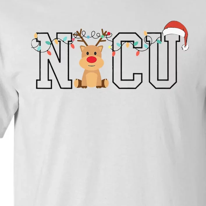 Cute Santa Hat Reindeer Christmas Light Xmas Nicu Nurse Tall T-Shirt