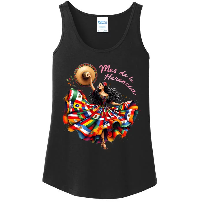 Celebrate Spanish Hispana Mes De La Herencia Hispana Ladies Essential Tank