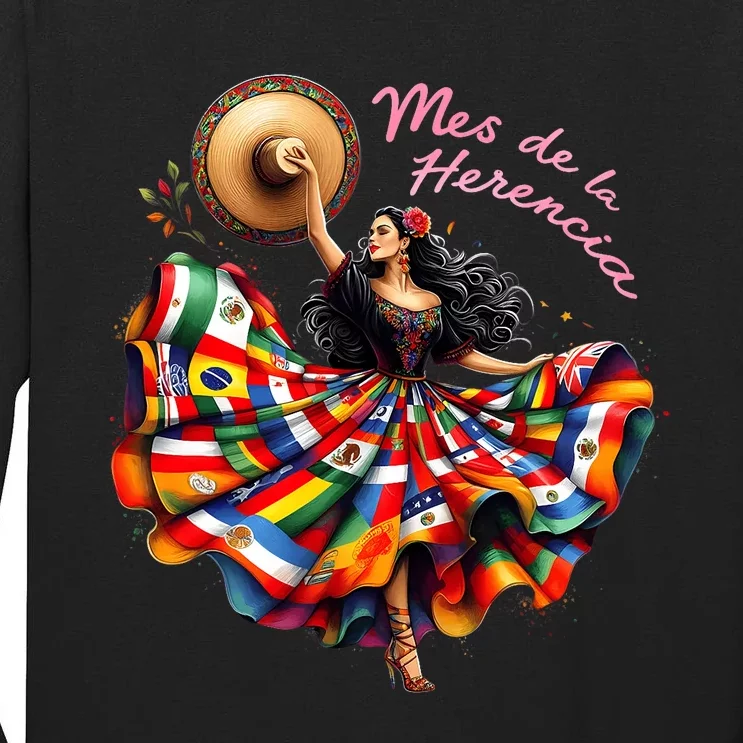 Celebrate Spanish Hispana Mes De La Herencia Hispana Tall Long Sleeve T-Shirt