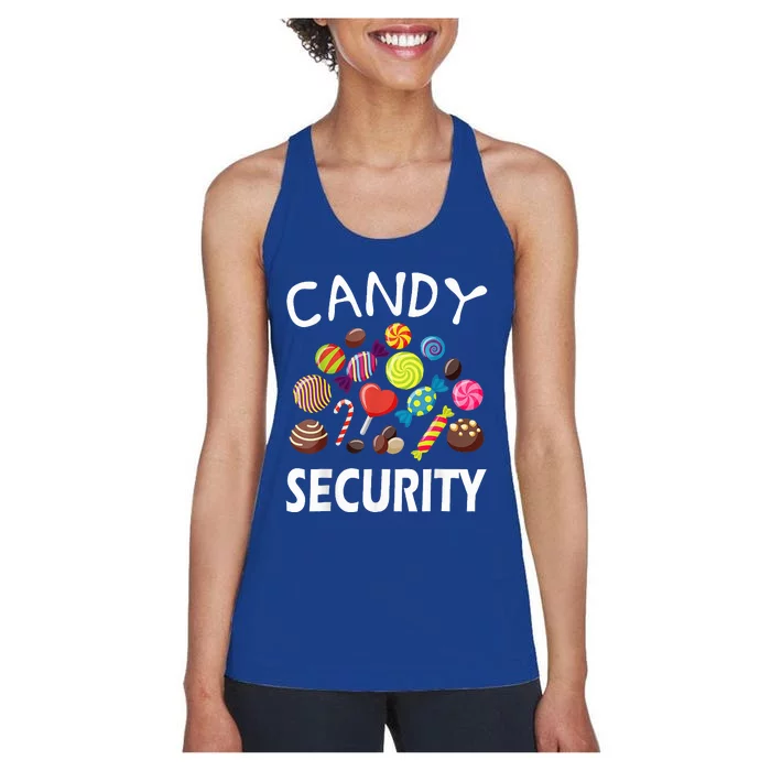 Candy Security Halloween Costume Party Women's Racerback Tank