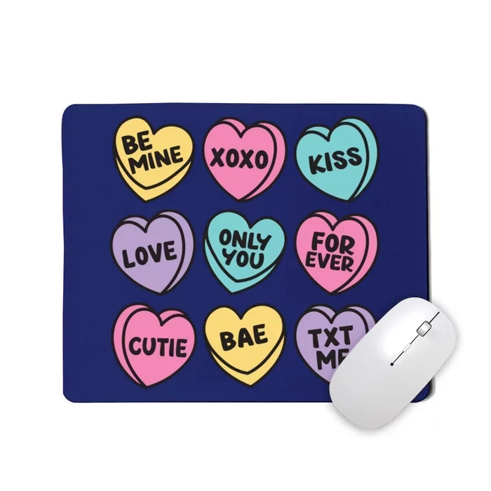 Candy Sweet Hearts Love Valentines Day Mousepad