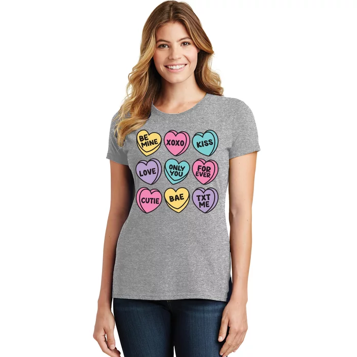 Candy Sweet Hearts Love Valentines Day Women's T-Shirt