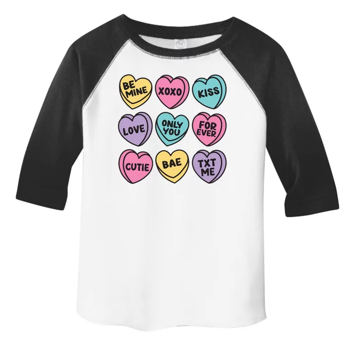 Candy Sweet Hearts Love Valentines Day Toddler Fine Jersey T-Shirt