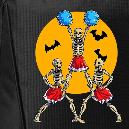 Cheerleading Skeleton Halloween Cheer Skeleton Cheerleader City Backpack