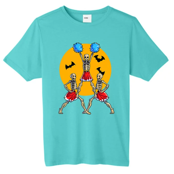 Cheerleading Skeleton Halloween Cheer Skeleton Cheerleader ChromaSoft Performance T-Shirt