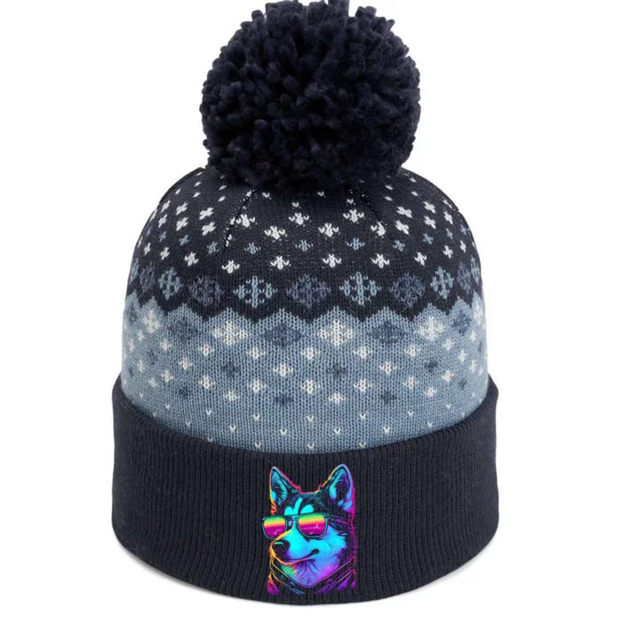 Cool Siberian Husky T Gifts for Boy & Girl The Baniff Cuffed Pom Beanie