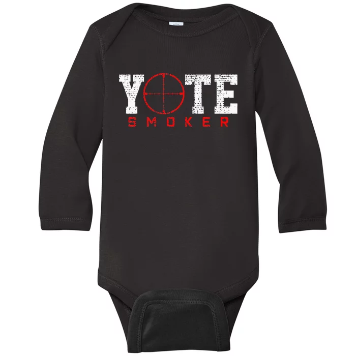 Coyote Smoker Hunter Hunting Baby Long Sleeve Bodysuit