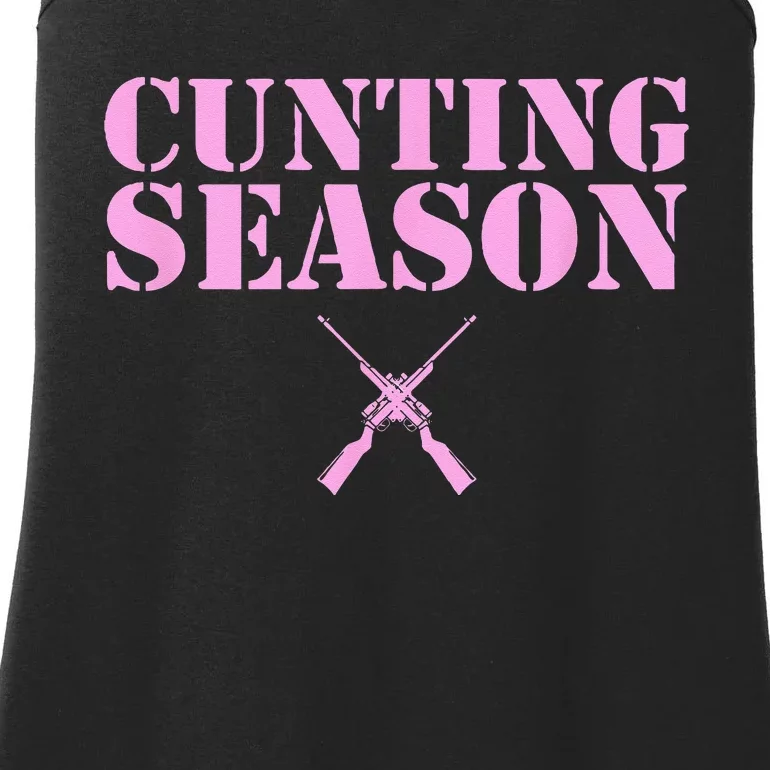 Cunting Season Hunting Counting Season Funny Ladies Essential Tank