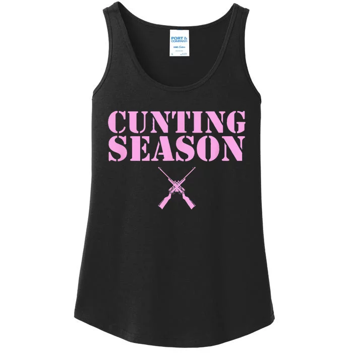 Cunting Season Hunting Counting Season Funny Ladies Essential Tank