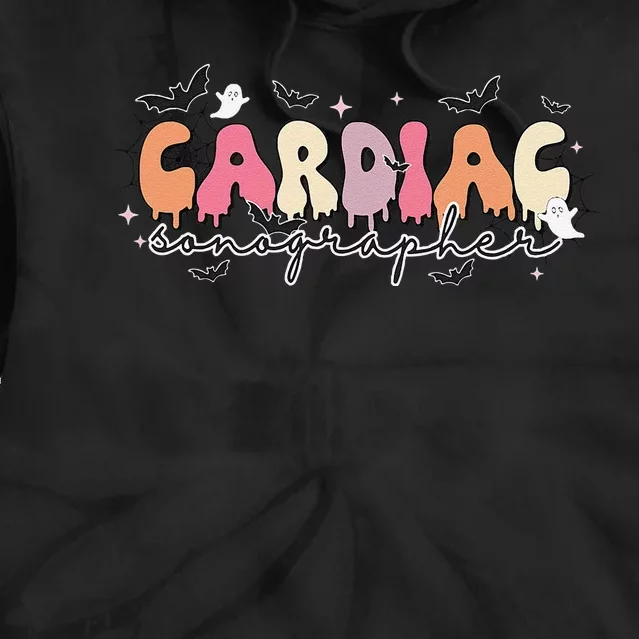 Cardiac Sonographer Halloween Ghosts Echocardiographers Tie Dye Hoodie