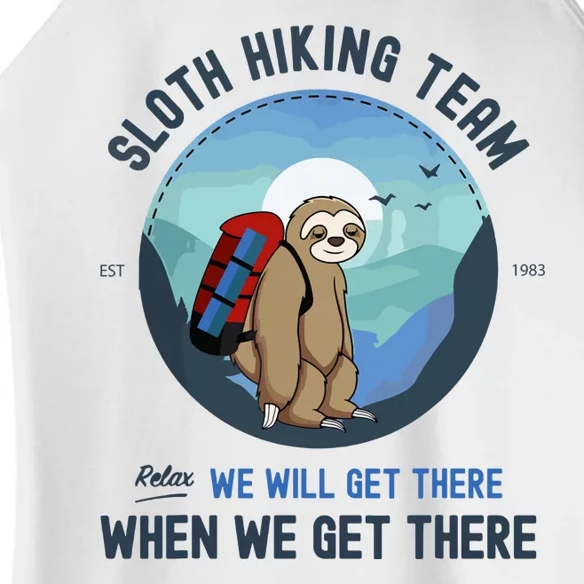 Cute Sloth Hiking Team Relax We Will Get There Gift Sloth Hiking Women’s Perfect Tri Rocker Tank