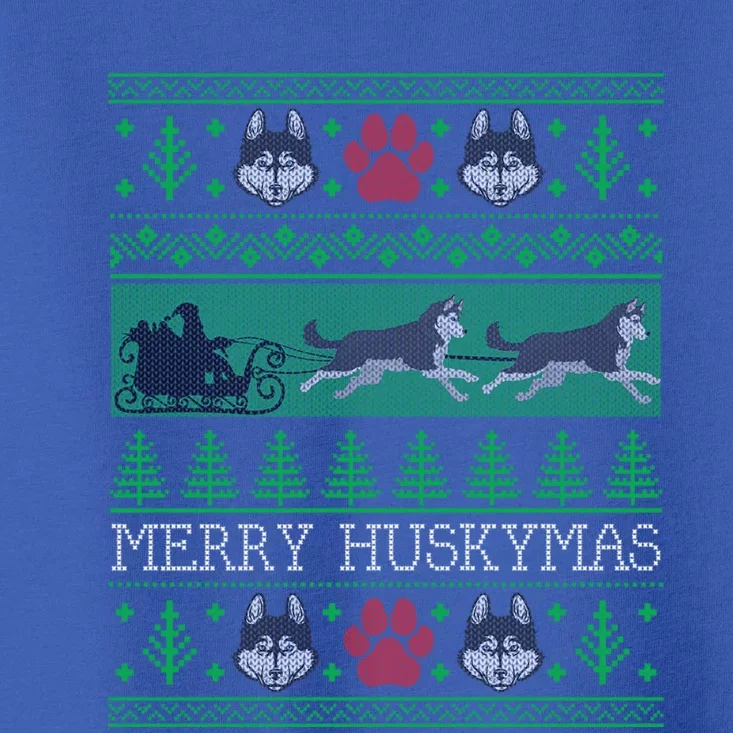 Christmas Siberian Husky Dog Funny Husky Ugly Christmas Gift Toddler T-Shirt