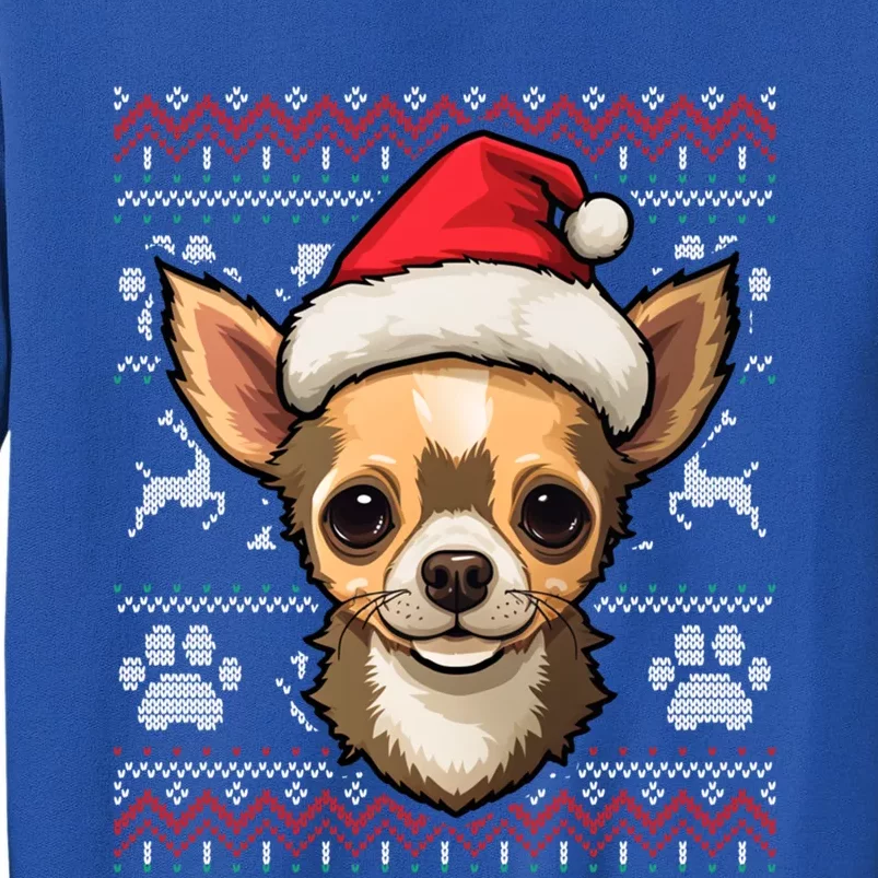 Chihuahua Santa Hat Christmas Funny Dog Mom Dad Gift Sweatshirt