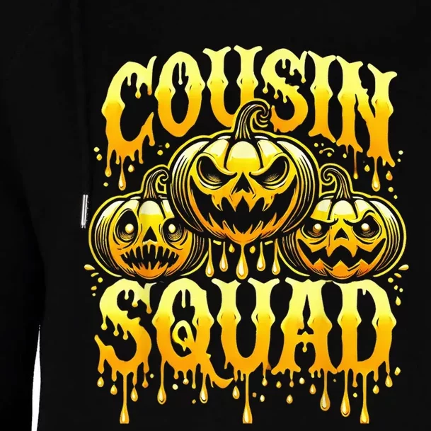 Cousin Squad Halloween Cousin Crew Costume Matching Pumpkins Womens Funnel Neck Pullover Hood