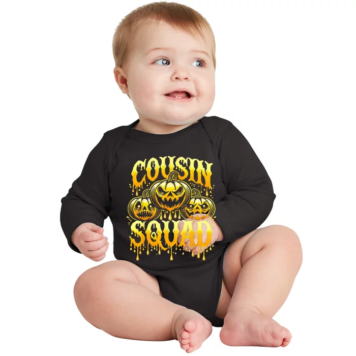 Cousin Squad Halloween Cousin Crew Costume Matching Pumpkins Baby Long Sleeve Bodysuit